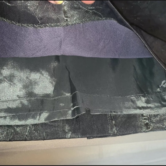 VINTAGE LENA GABRIELLE NY Green Satin Skirt! 27”! - Picture 9 of 12